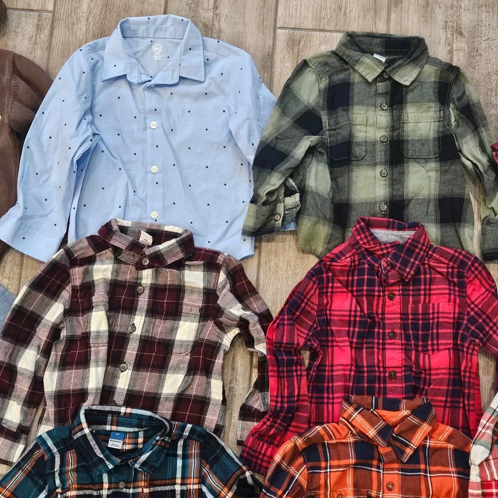 Old Navy Carters Gymboree Toddler‎ Boys Clothing 13pc Bundle Size 3T Plaid Denim